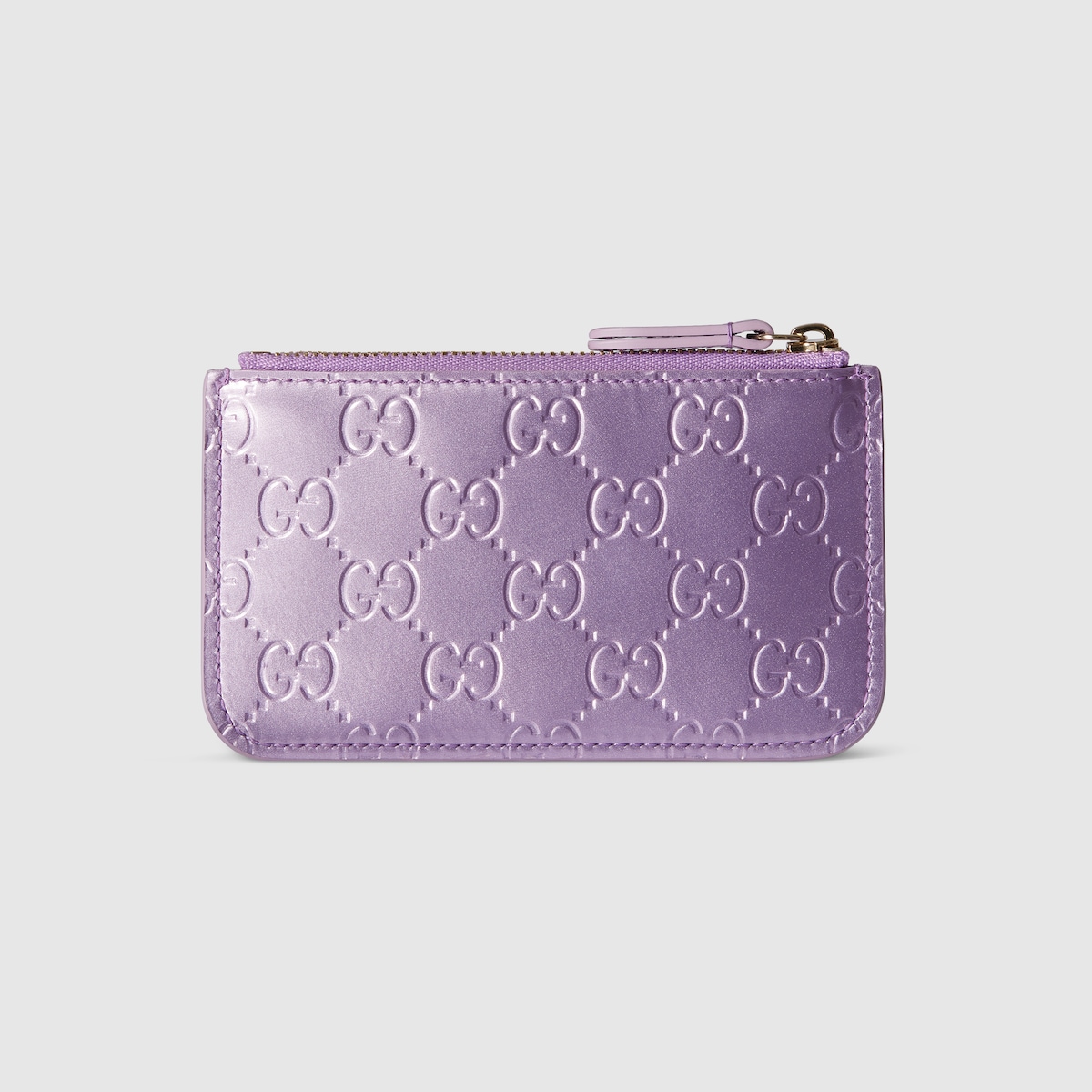 GUCCI　コインケース　紫 GG Emblem key pouch in lilac GG leather | GUCCI® US