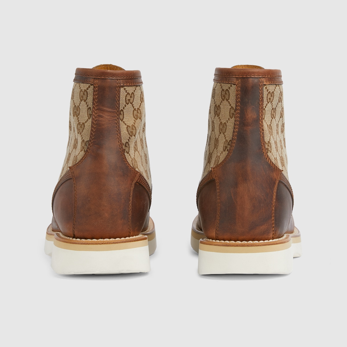 gu⭐︎ Men's lace-up ankle boot in brown leather | GUCCI® US