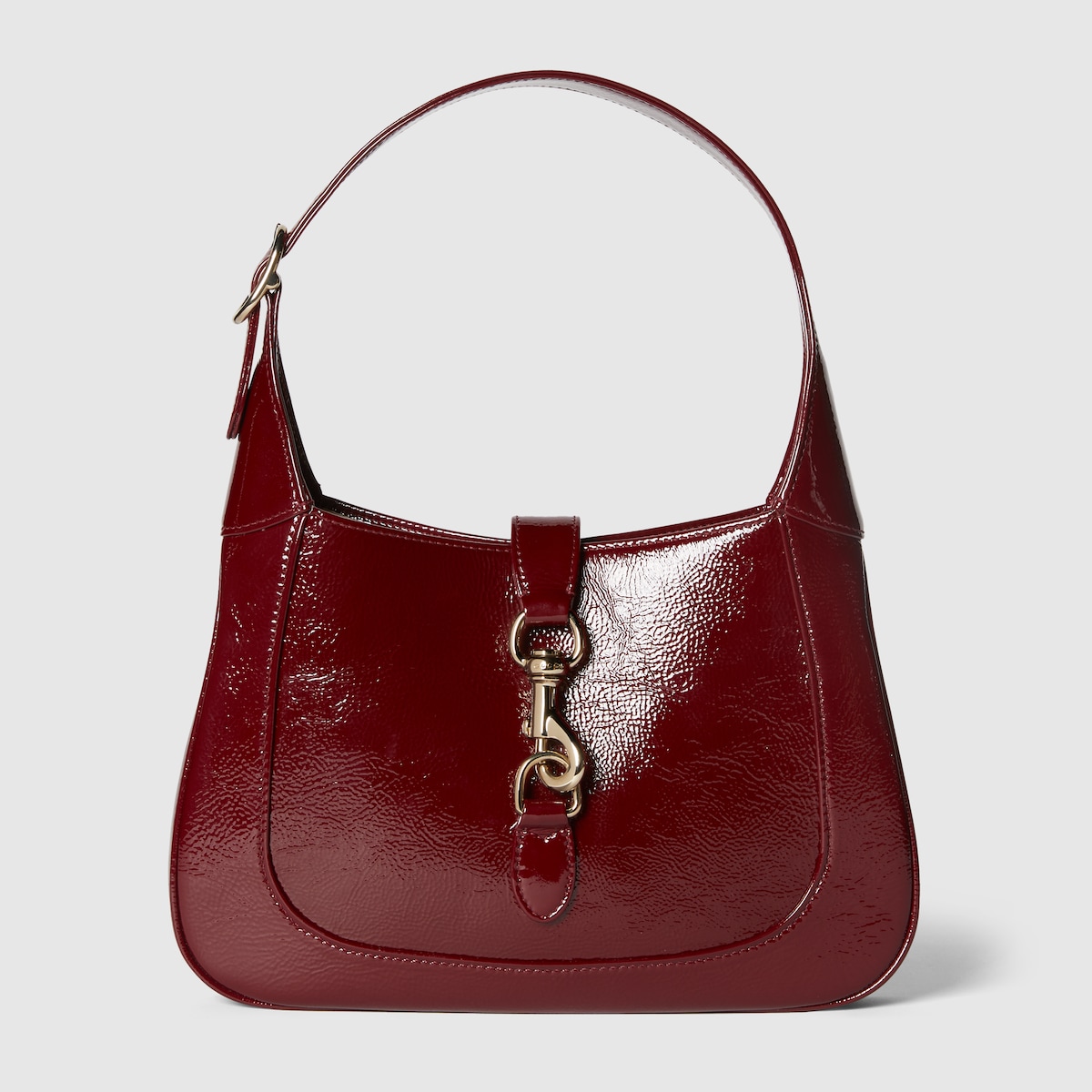 GUCCI JACKIE ショルダーバッグ Gucci Jackie medium bag in Rosso Ancora patent leather