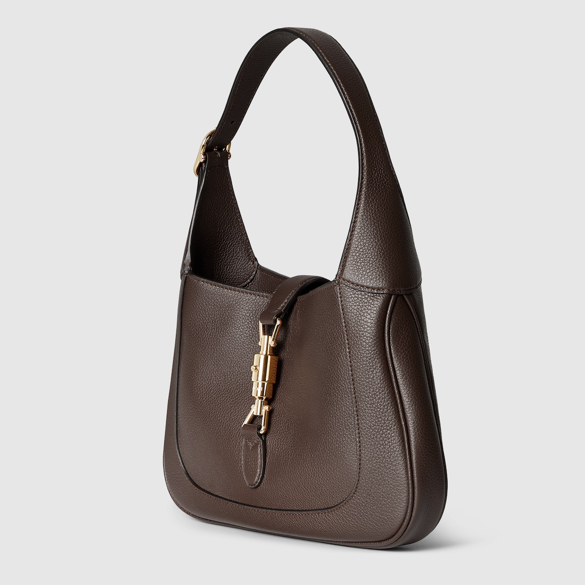 Gucci Jackie 1961系列中号手袋in 深棕色皮革| GUCCI® FR