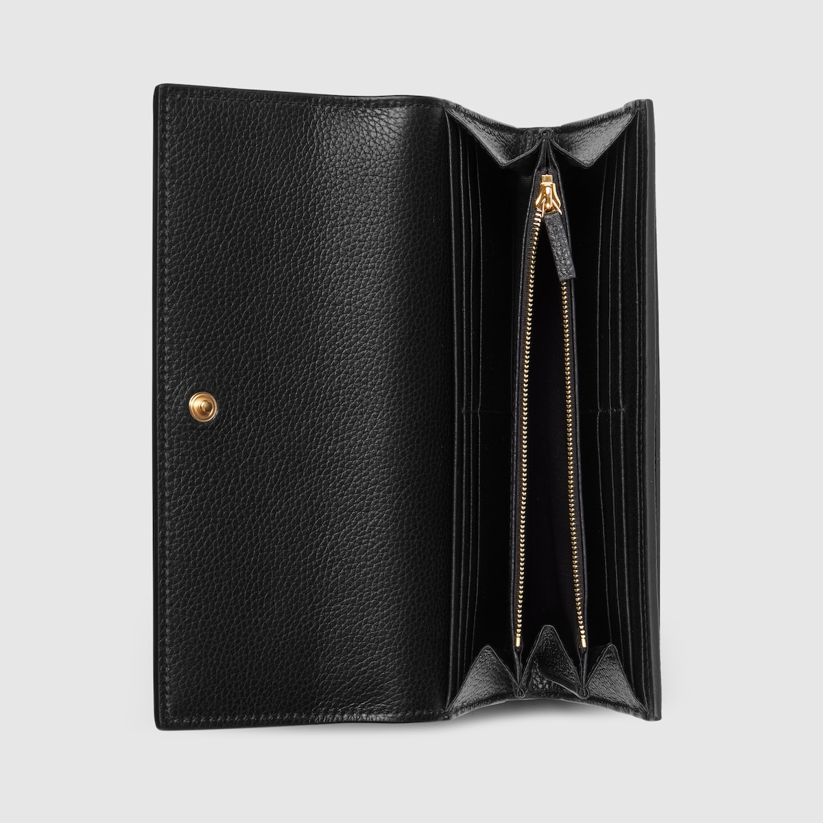 ダブルG バイカラー コンチネンタルウォレット ・ベージュ＆ブラック