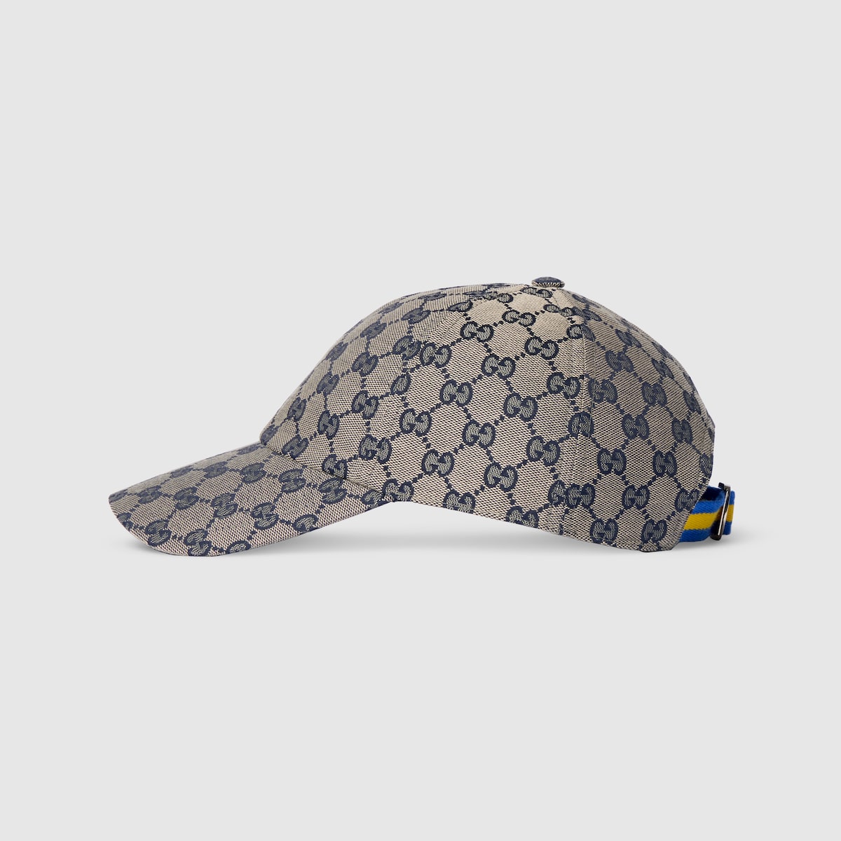 GG cotton canvas baseball hat in beige and blue | GUCCI® ZA