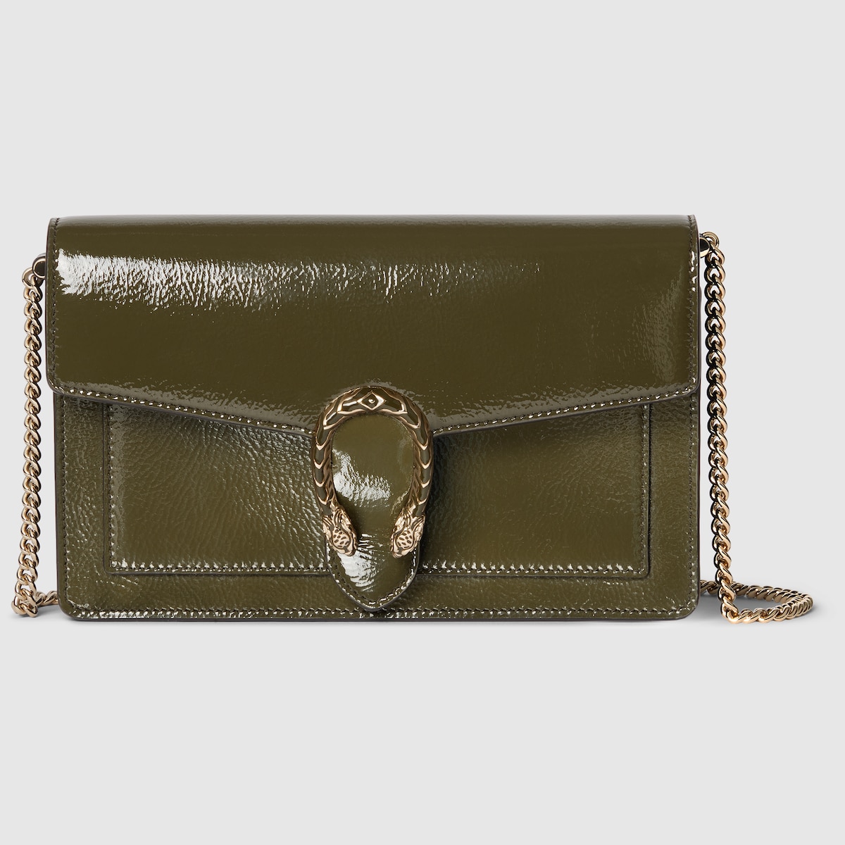 Dionysus wallet on chain in forest green leather | GUCCI® DE