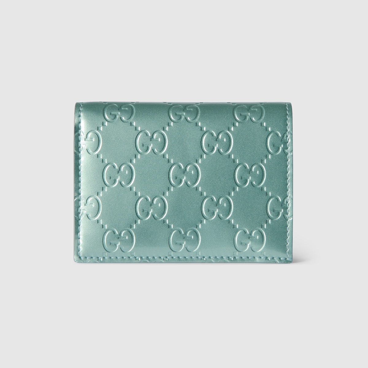 GGエンブレム〕スモールウォレット ・ライトブルー GGレザー | GUCCI公式