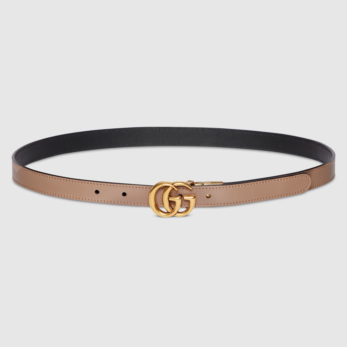 ベルト Gucci Cintura Reversibile Reversible GG Marmont thin belt in beige GG Supreme and red