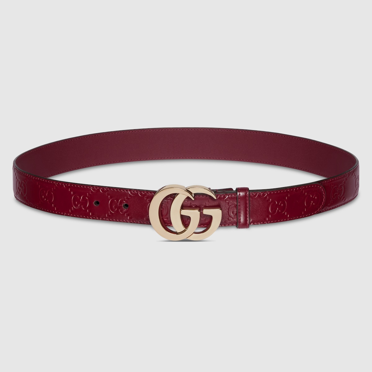 ベルト GUCCI GG MILANO ROSSO ANCORA LEATHER BELT GG Milano belt in Rosso Ancora red GG leather | GUCCI® US
