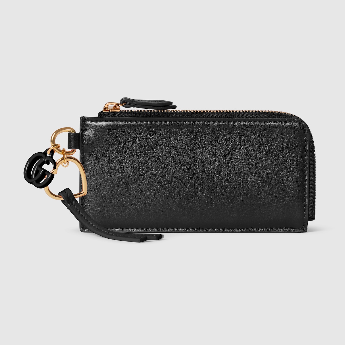 ダブルG チャーム カードケース ・ブラック レザー | GUCCI公式