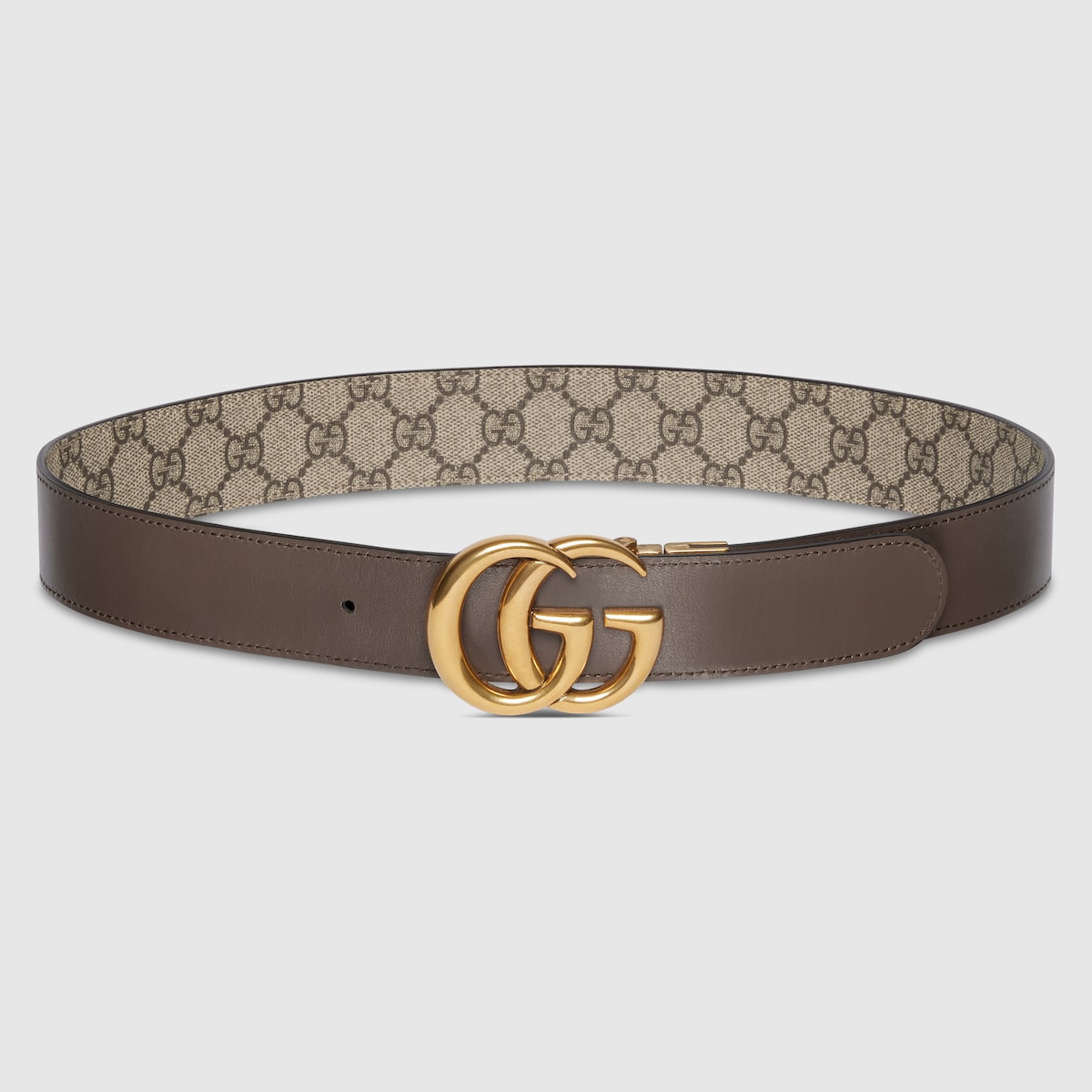 GG Marmont reversible belt in brown leather | GUCCI® US
