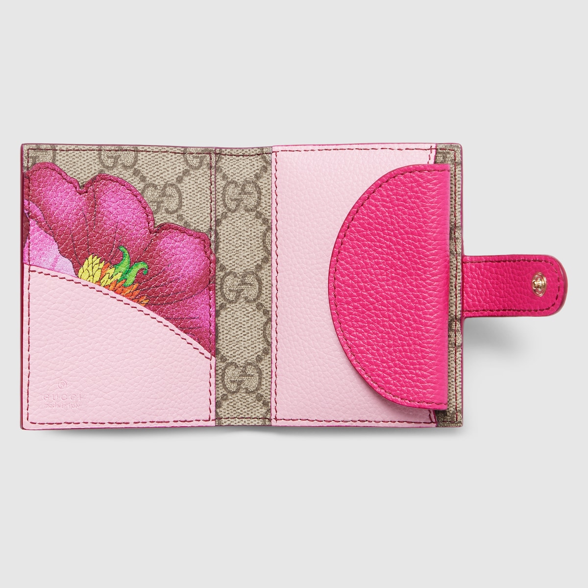 ダブルG カードケースウォレット ・ベージュ＆ダークブラウン GG