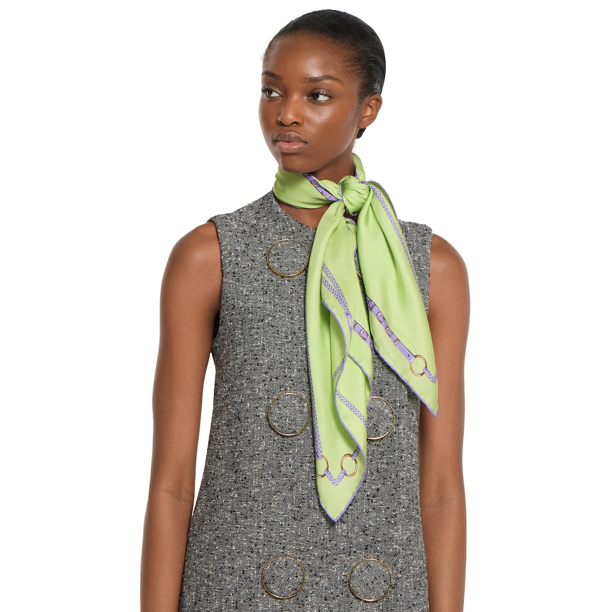 GUCCI　シルクスカーフ GUCCI】シルク スカーフ GG モノグラム ピンク 送料関税込