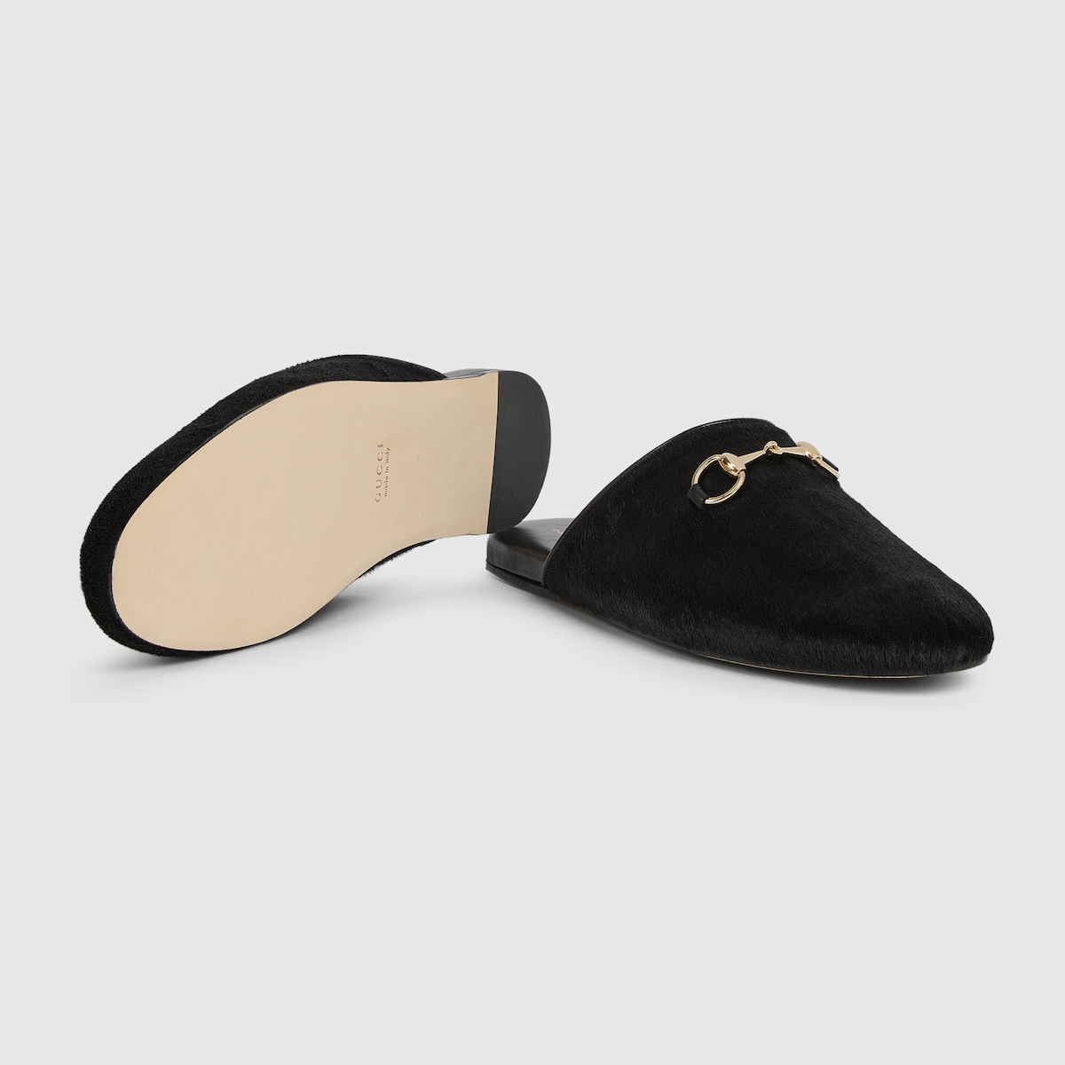 Women's mule with Horsebit in black suede | GUCCI® US