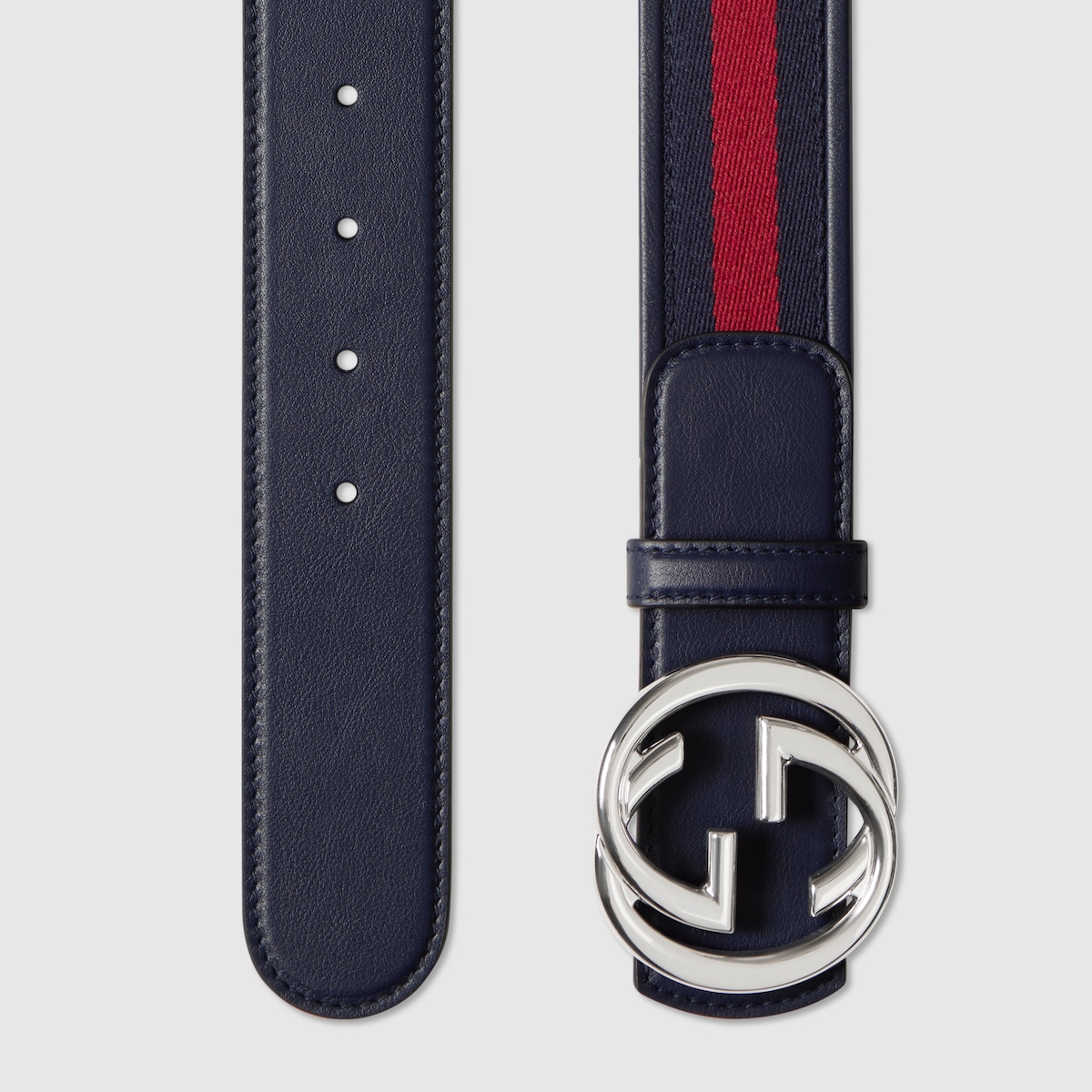 リバーシブル レザー ベルト（インターロッキングG バックル