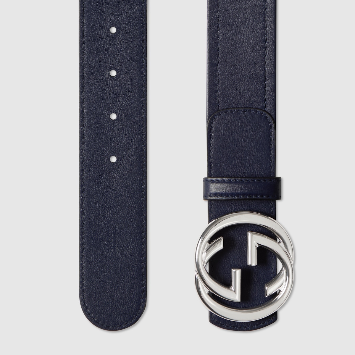 GUCCI ベージュレザー ベルト インターロッキング 中古・古着通販】GUCCI (グッチ) インターロッキングGレザーベルト