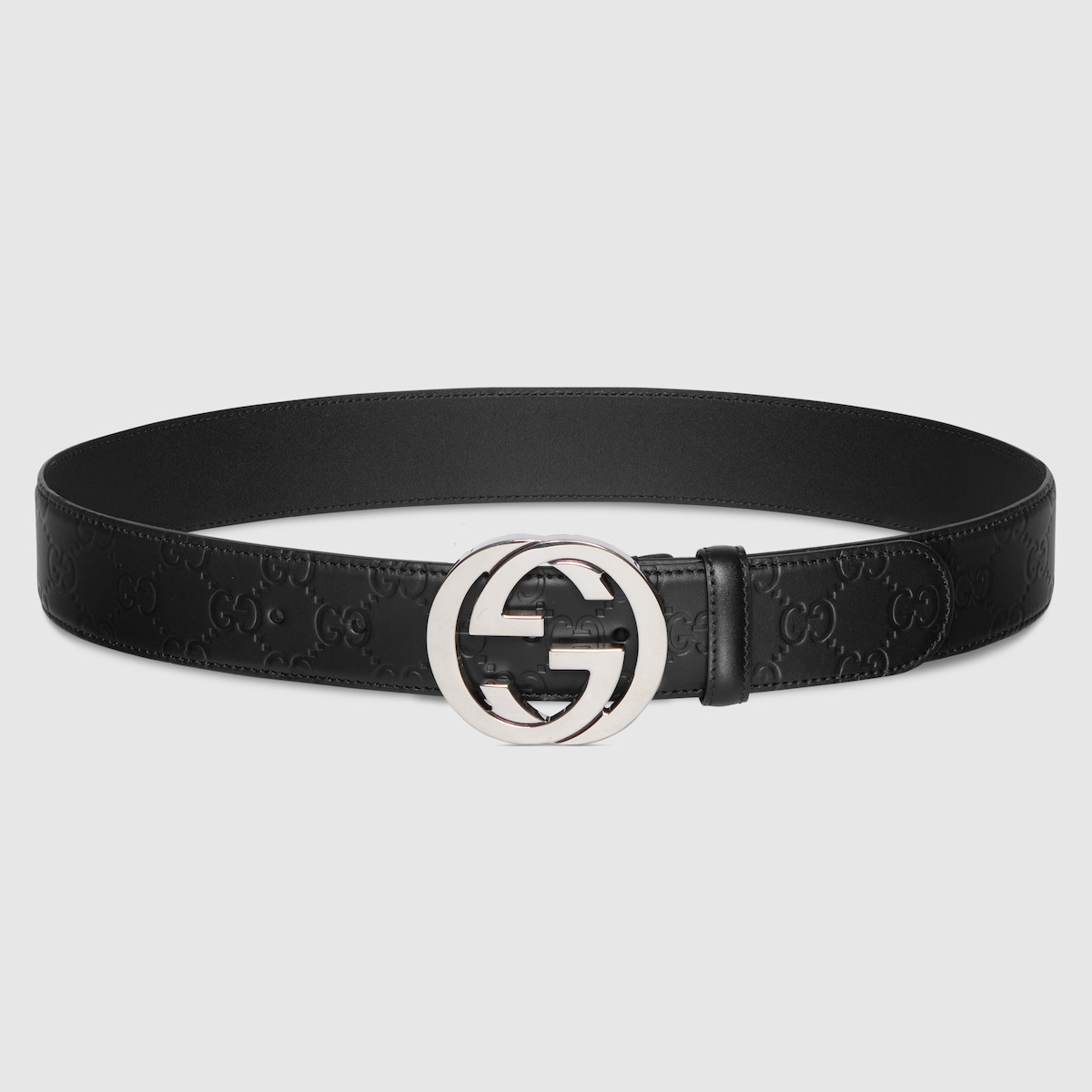 GUCCI 黒レザーベルト 411924 00232 411924_CWC1N_1000_001_100_0000
