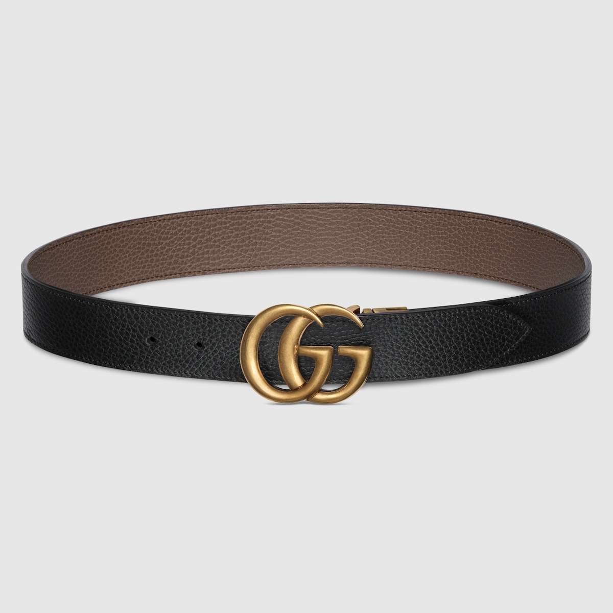 GG Marmont reversible belt in black/brown leather | GUCCI® US