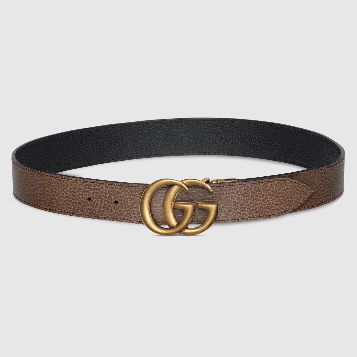 GG Marmont reversible belt in black/brown leather | GUCCI® US