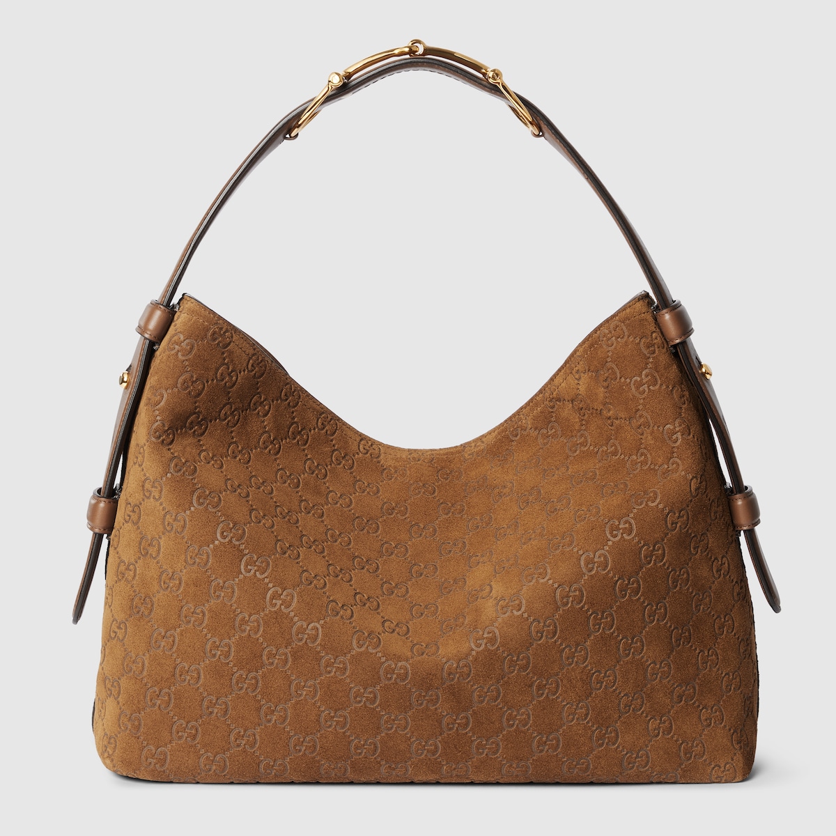 【早い者勝ち】GUCCI トートバッグ ブラウン GUCCI GG柄 トートバッグ ダークブラウン レザー×キャンバス ポーチ付き