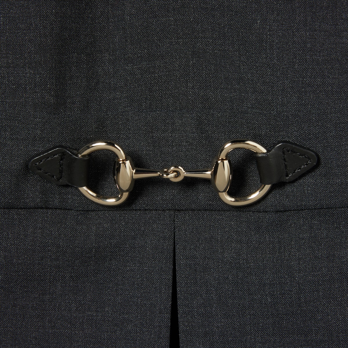 ホースビット付き ウール ドレスダークグレー | GUCCI公式