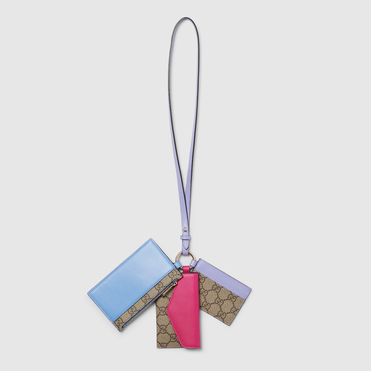 Multifunctional lanyard in beige and dark brown GG Supreme | GUCCI® US