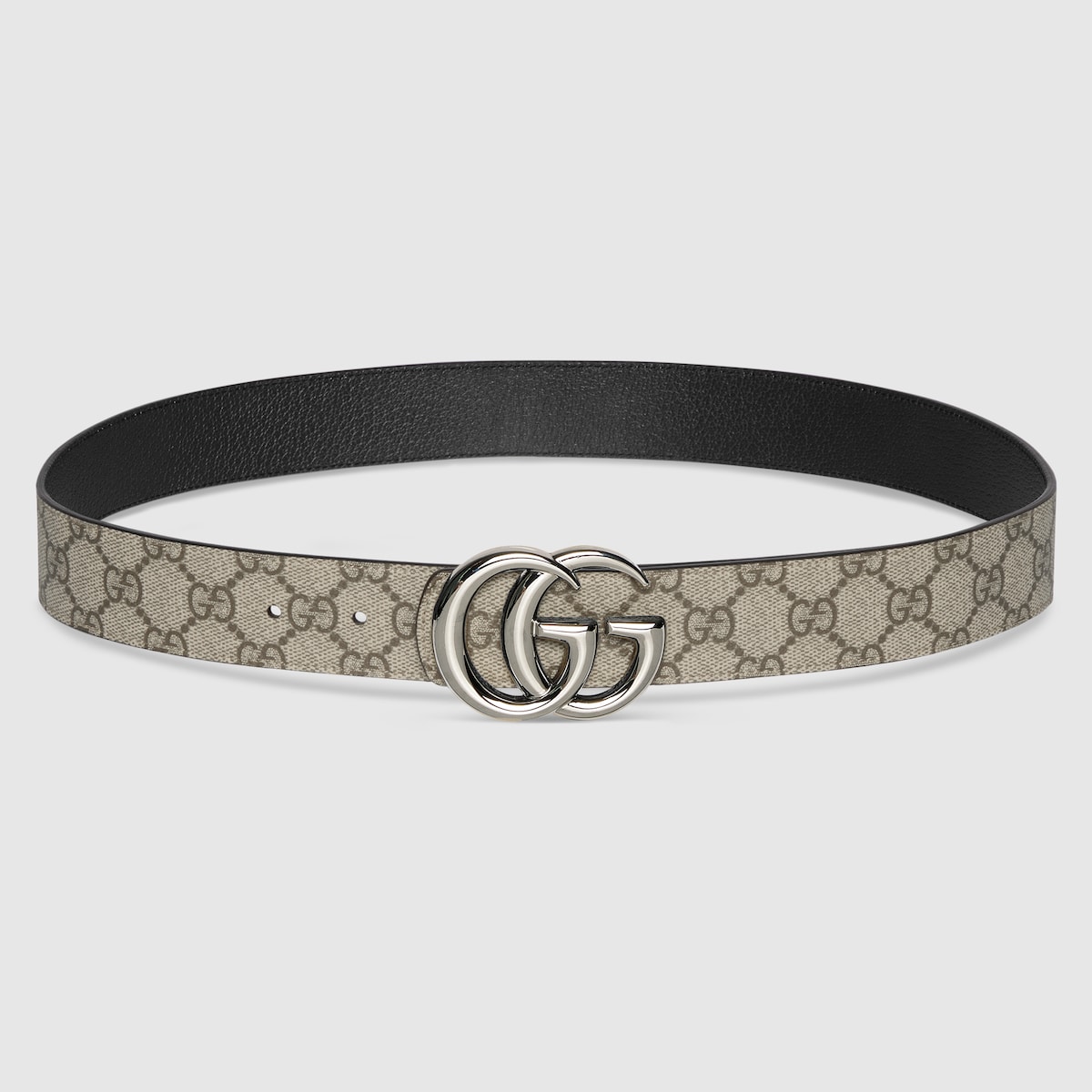 Reversible GG Marmont belt in black leather - thumbnail 7