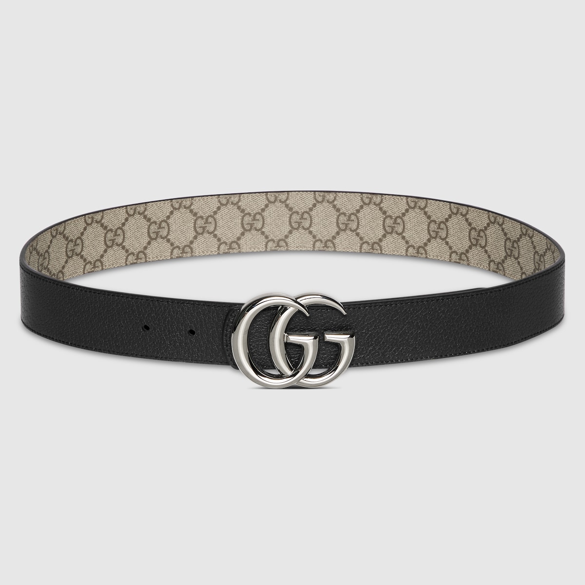Reversible GG Marmont belt in black leather - thumbnail 5