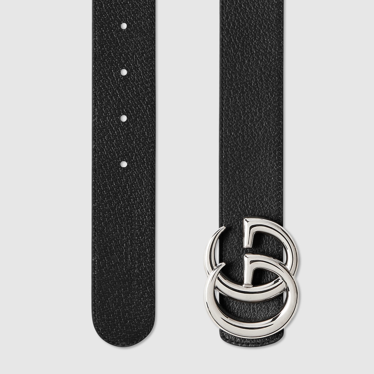 Reversible GG Marmont belt in black leather - thumbnail 3
