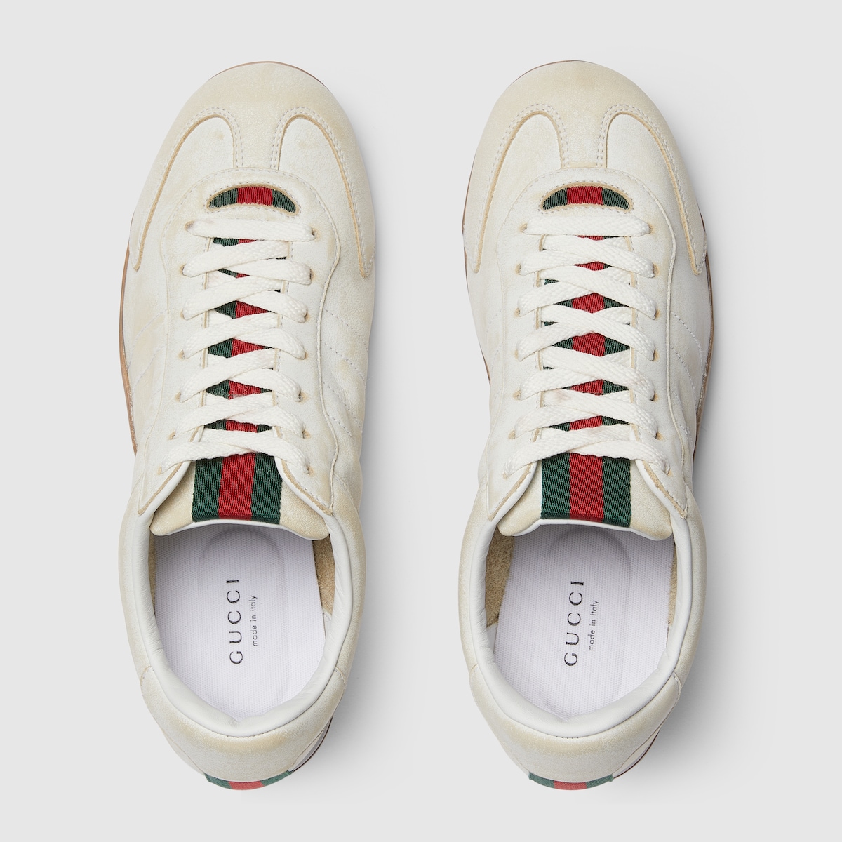 GUCCI ホワイトレザー スニーカー 857016_AAF0E_9073_012_100_0000
