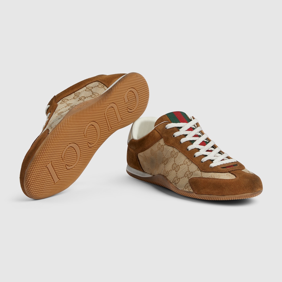 Men's Gucci Shift sneaker in beige and brown GG canvas - thumbnail 4