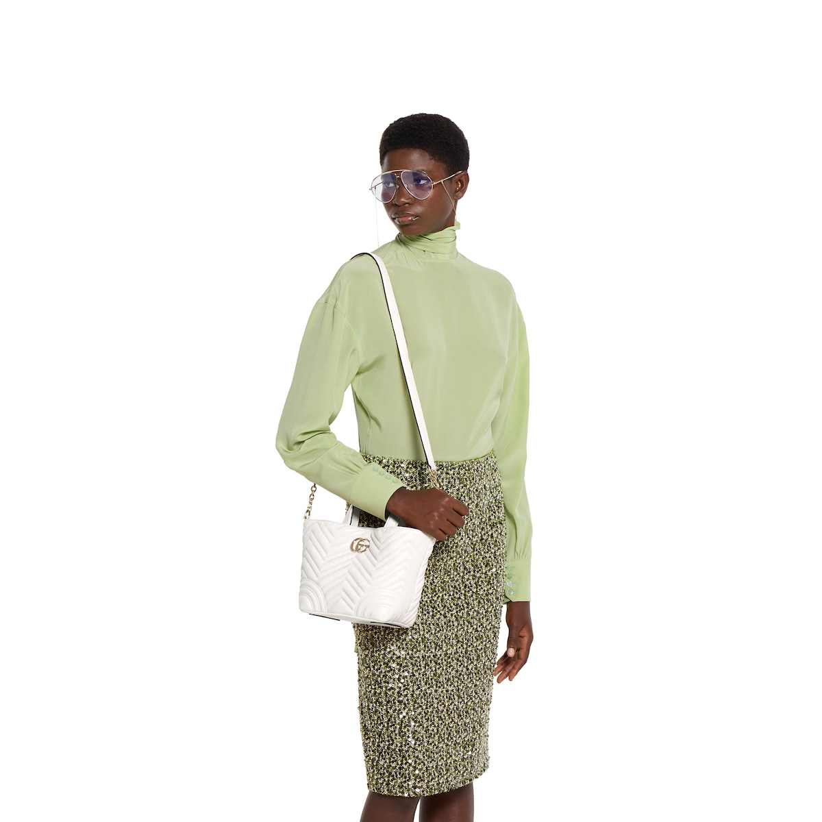 Gucci Betty mini tote bag in white leather | GUCCI® US