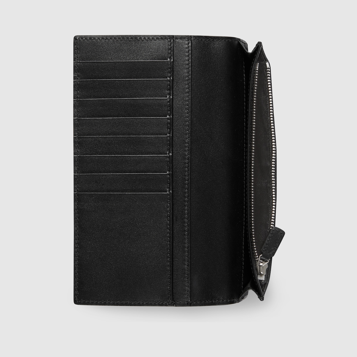 GGエンブレム〕ロングウォレット ・ブラック GGレザー | GUCCI公式