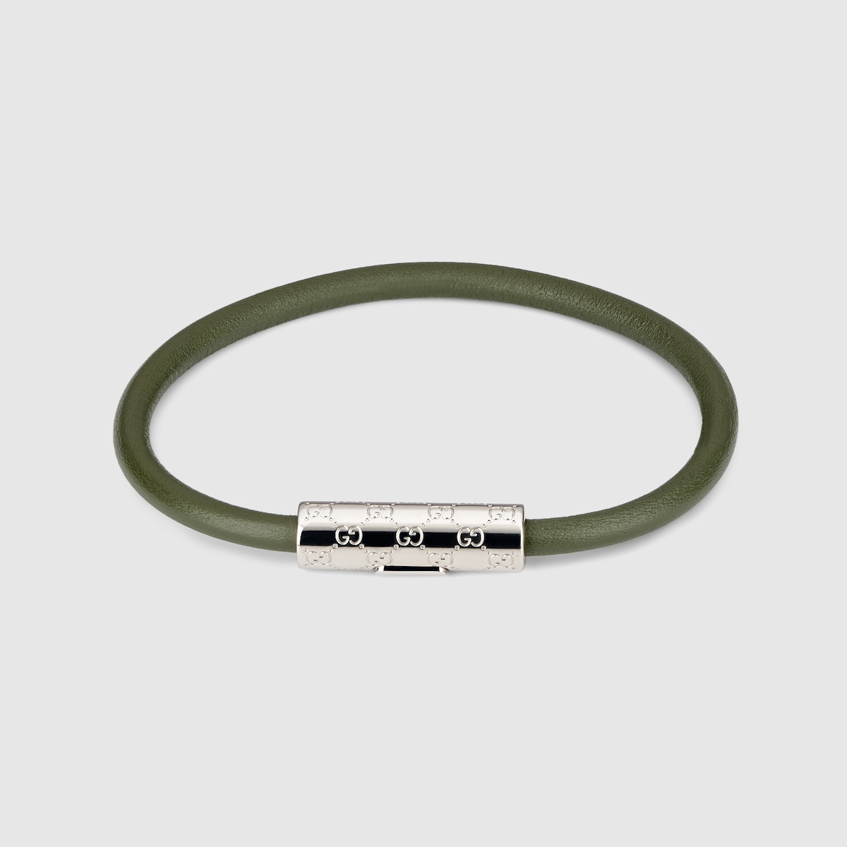 GUCCI グリーンレザーバングル 836244_IAAE5_8489_001_100_0000