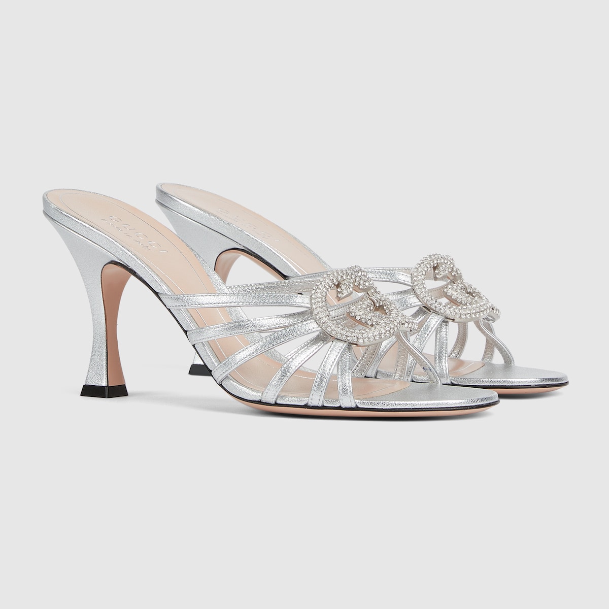 クリスタル インターロッキングG付き ウィメンズ スライドサンダル