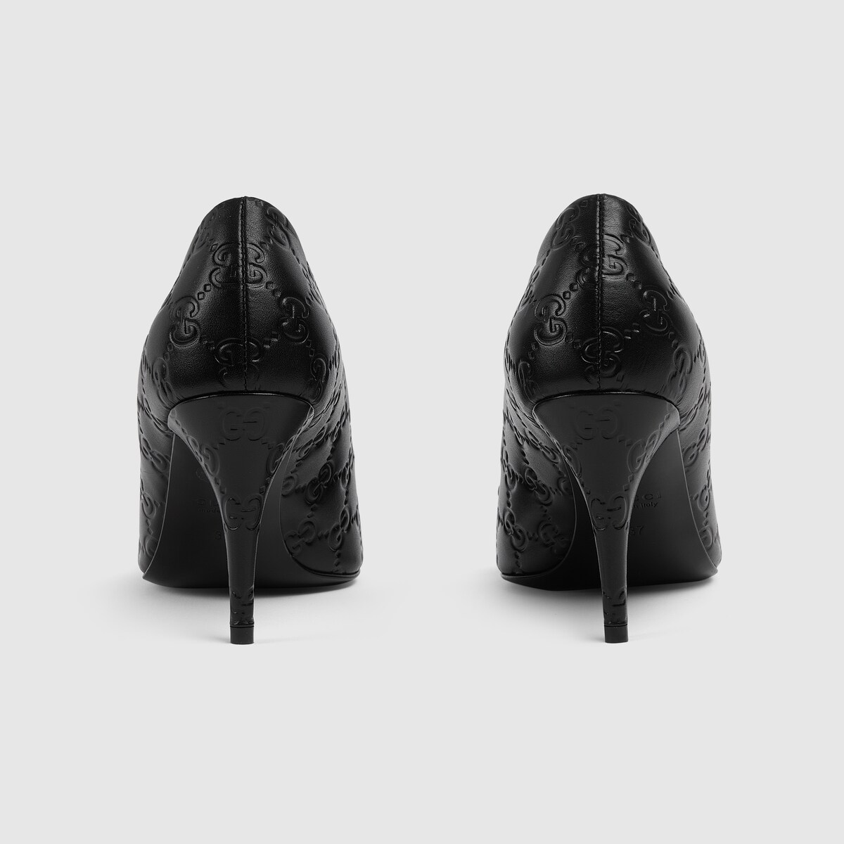 Women's pump with Horsebit in black GG leather - thumbnail 5