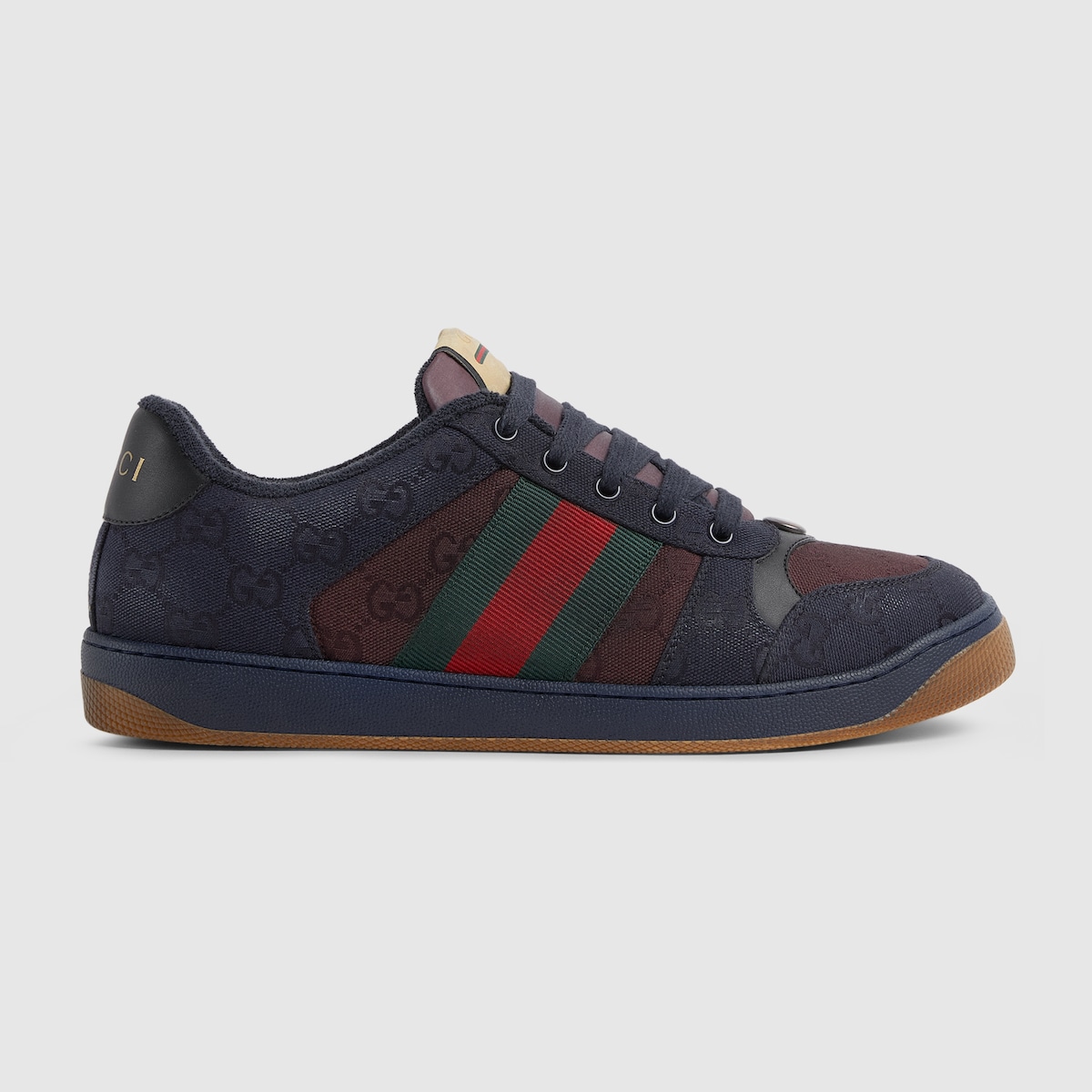 Men's Screener sneaker in dark blue GG canvas | GUCCI® US