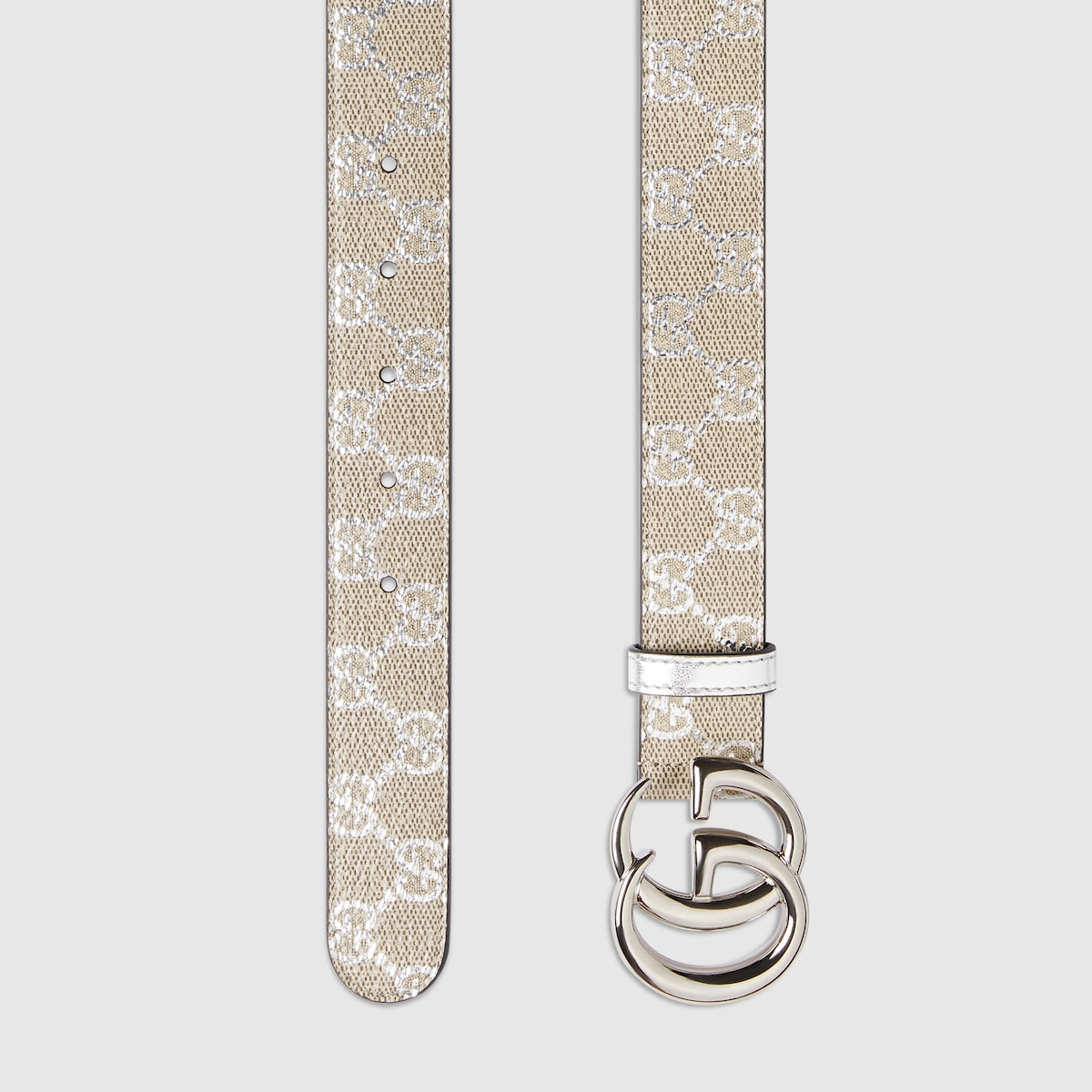 gucci marmont belt silver