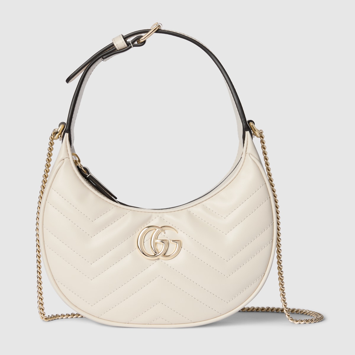 GG Marmont small shoulder bag in white leather | GUCCI® US