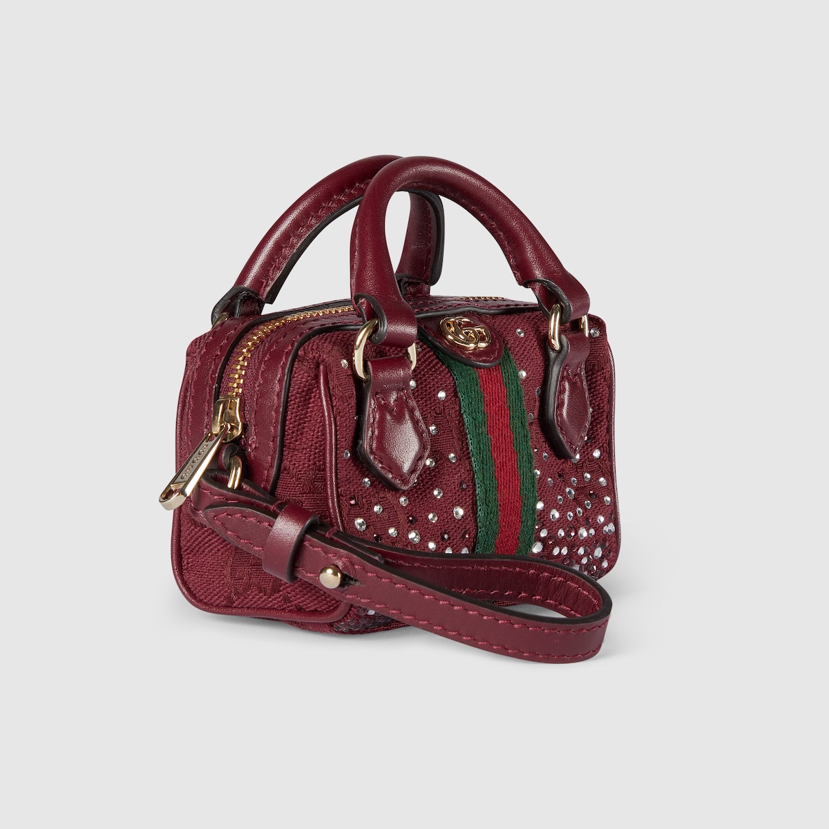 オフィディア〕クリスタル ボストンシェイプ チャーム ・グッチ ロッソ