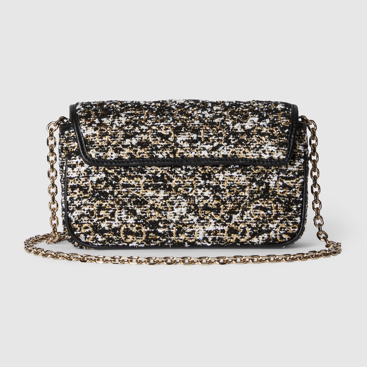 GGマーモント〕ミニ ショルダーバッグ ・ブラック GGツイード | GUCCI公式