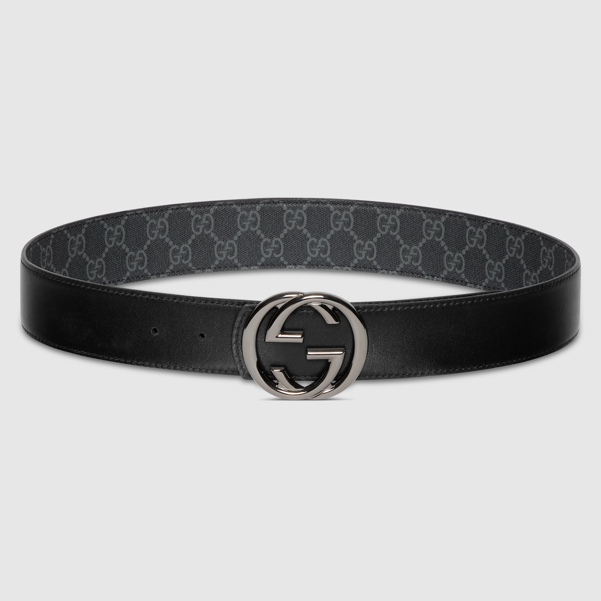 GUCCI グッチ　インターロッキング　スプリーム　GG　リバーシブル ベルト リバーシブル レザー ベルト（インターロッキングG バックル