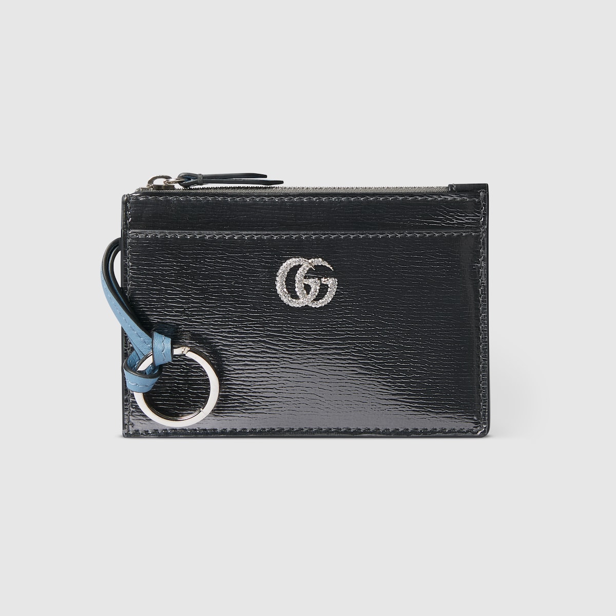 ⚠SALE⚠　GUCCI キーケース GG Marmont zip key pouch in silver patent leather | GUCCI® US