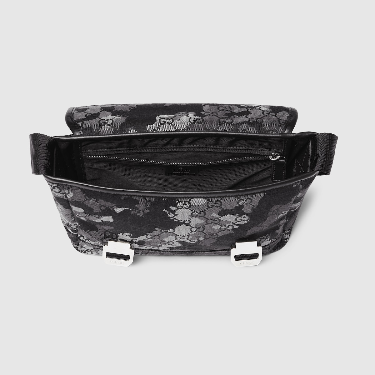 GG canvas small crossbody bag in black camouflage GG canvas
