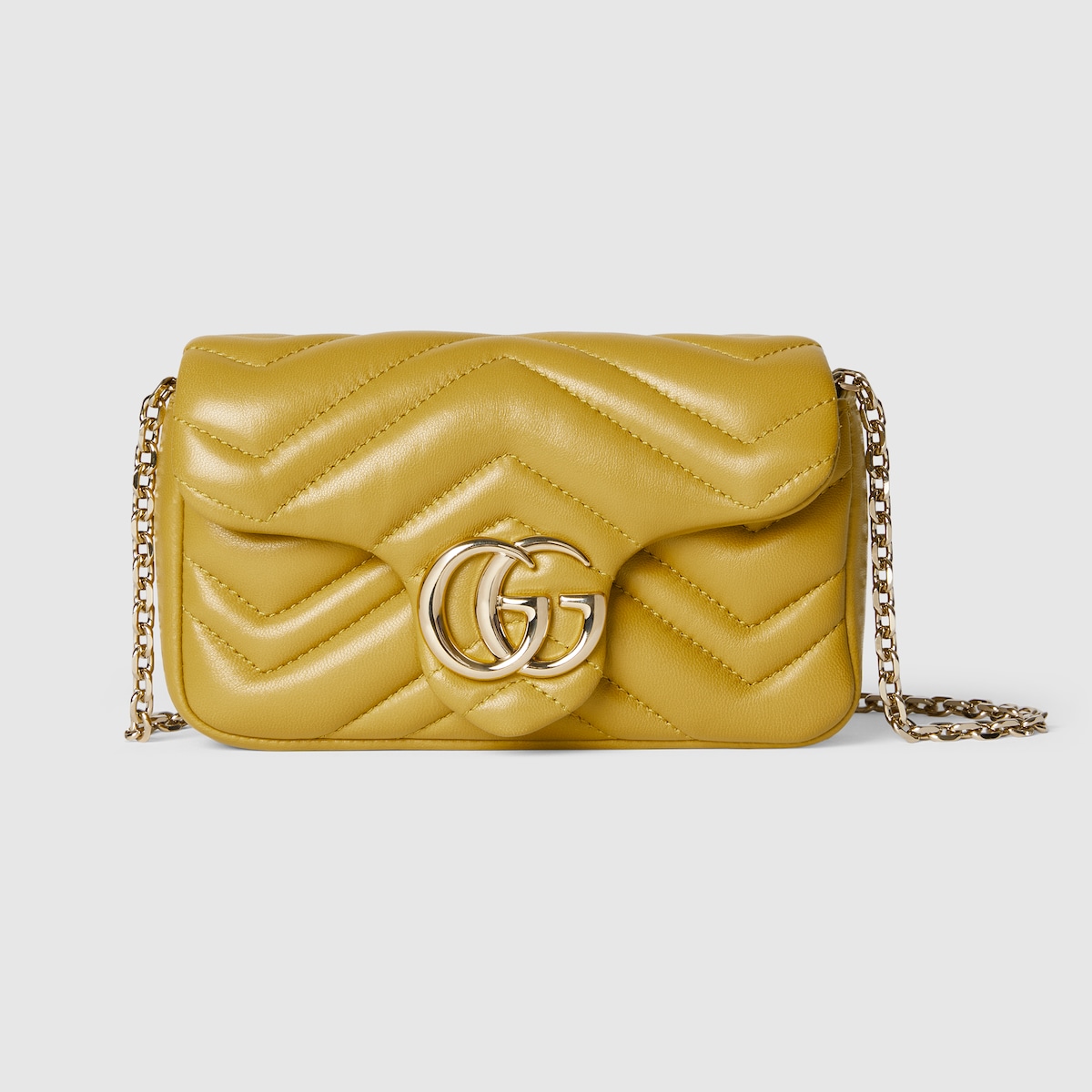 GUCCI ゴールドレザー ハンドバッグ 中古・古着通販】GUCCI (グッチ) ハンドバッグ ゴールド｜ブランド