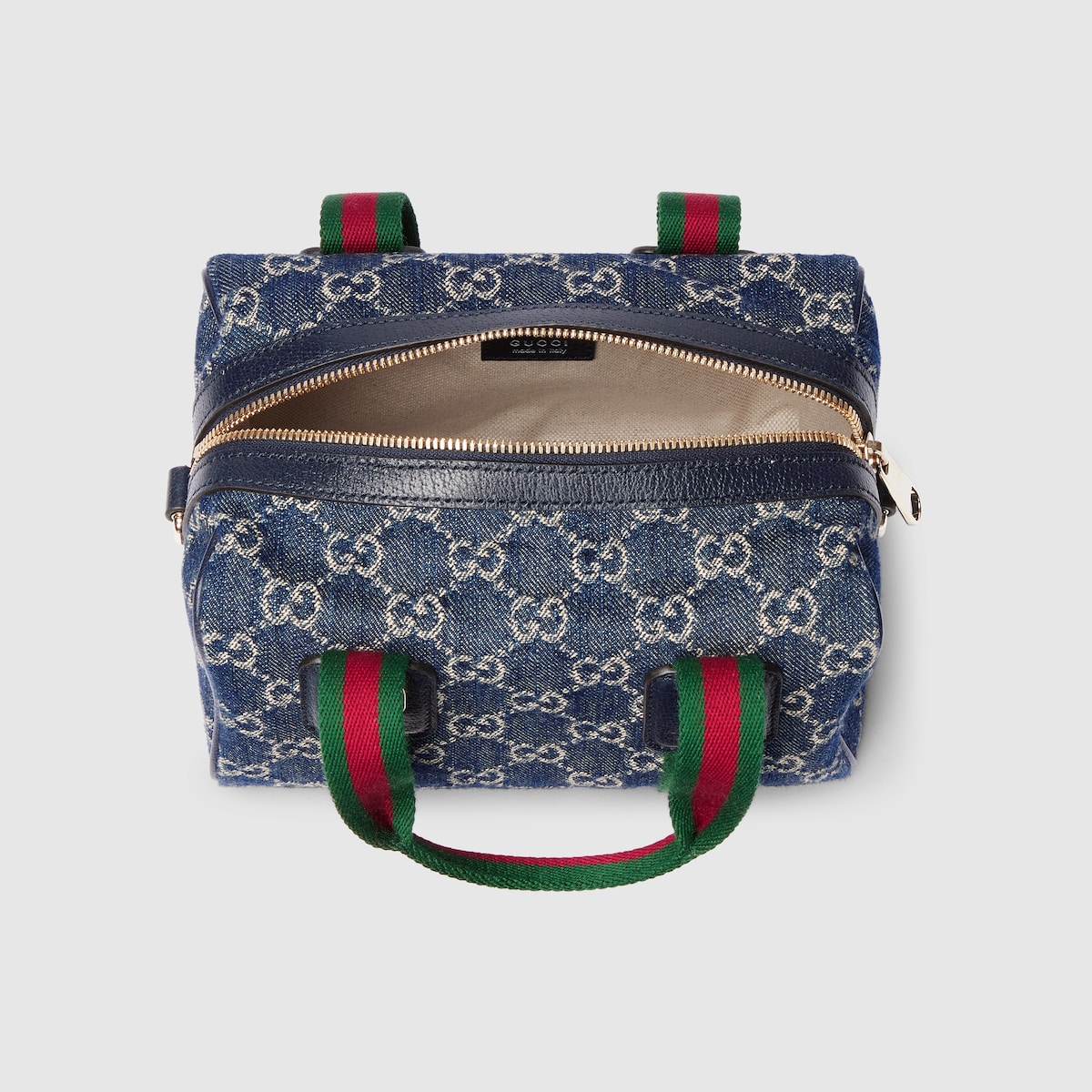 オフィディア〕Mini GG ハンドバッグ ・ネイビー＆ホワイト GG