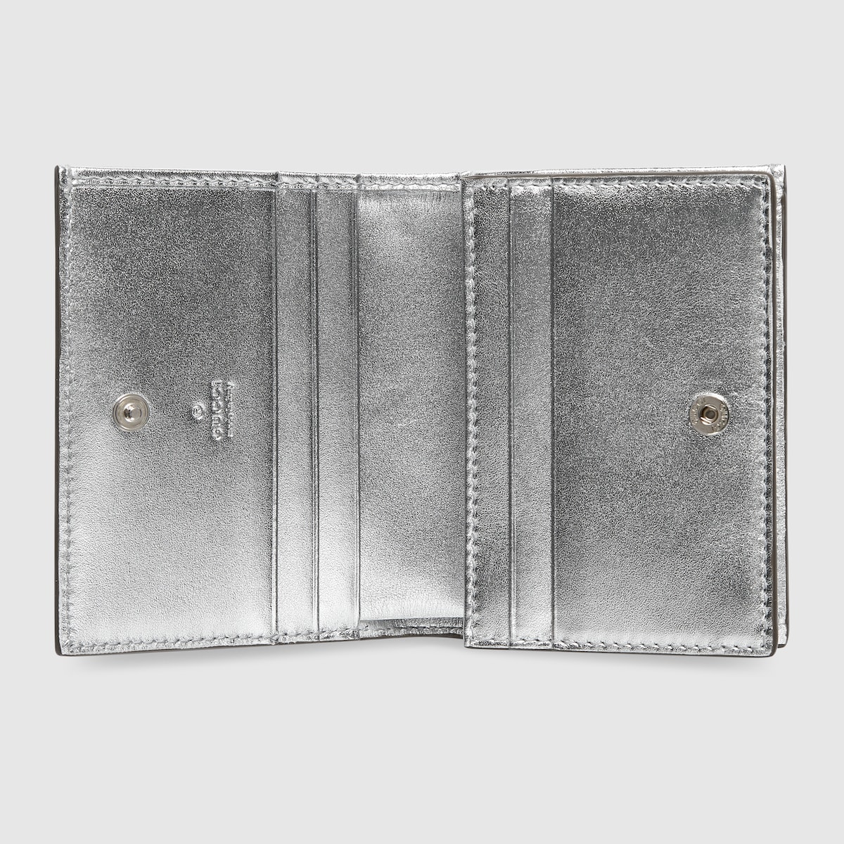 ダブルG パイソン スモールウォレット ・メタリックシルバー | GUCCI公式