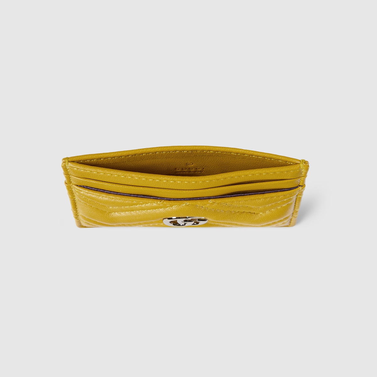 GG Marmont card case in mustard yellow leather | GUCCI® US