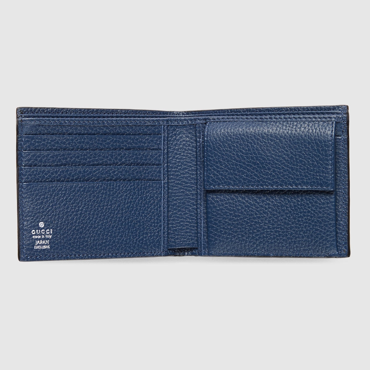 日本限定 コインウォレット ブルー インテリア ・ブラック グレイン