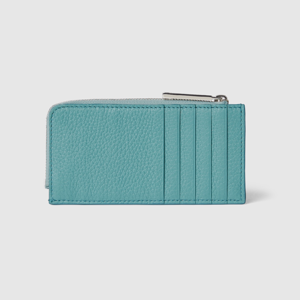 日本限定 ロゴ ジップカードケース ・ターコイズブルー レザー | GUCCI公式