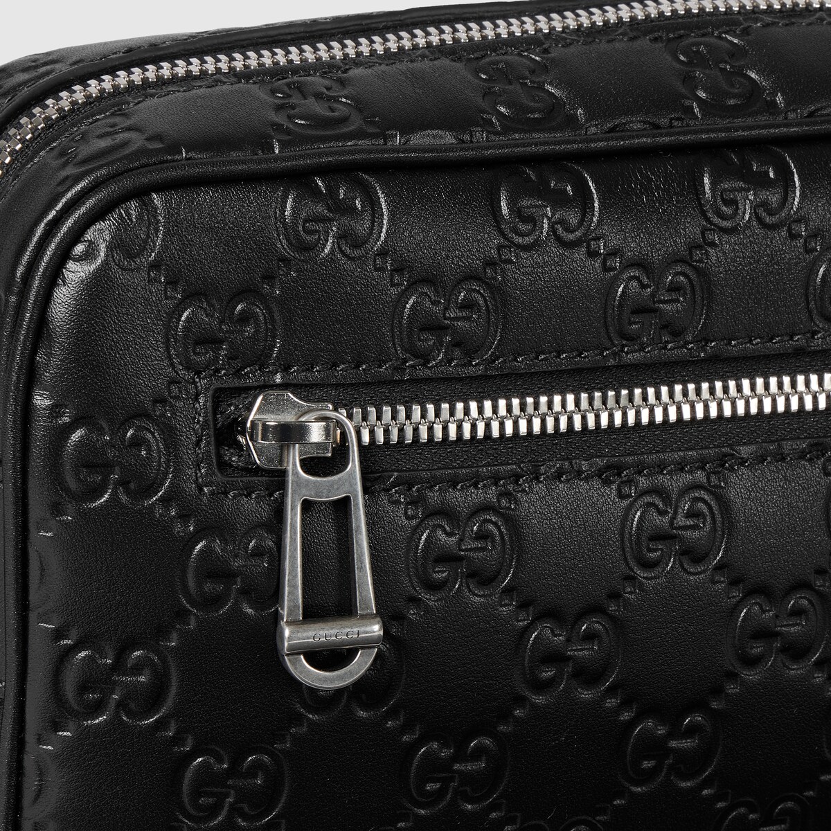 GG Emblem small crossbody bag in black GG leather - thumbnail 5