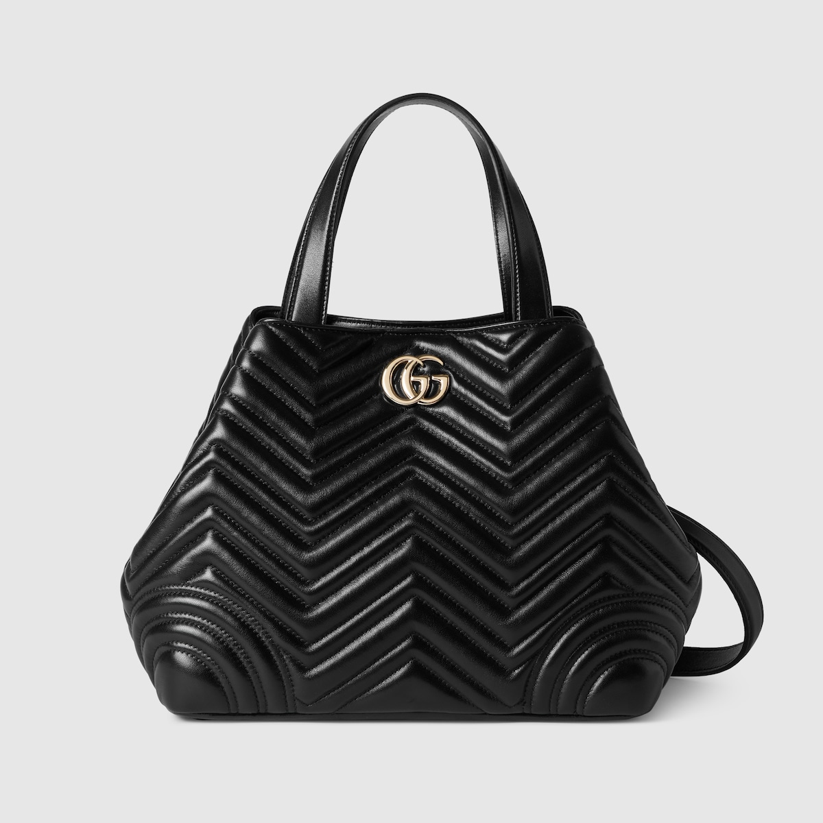 GUCCI ブラック キルティングビジネスバッグ Gucci Betty系列迷你托特包in 黑色皮革| GUCCI® IT