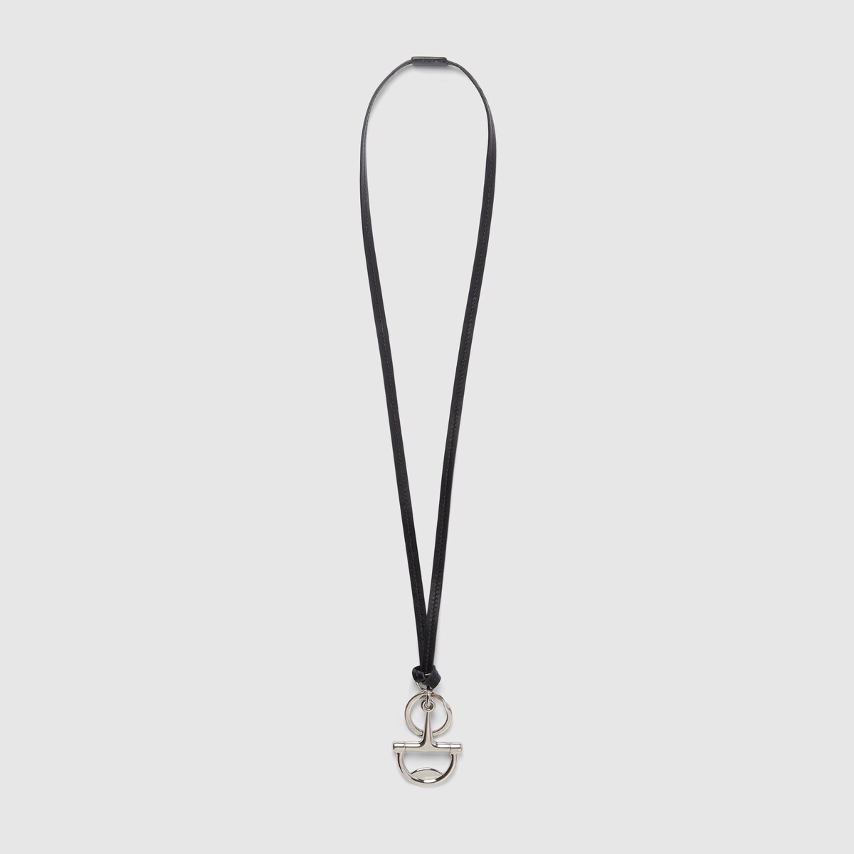 Half Horsebit bag charm in palladium-toned metal - thumbnail 2